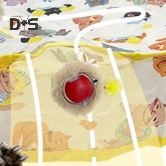 Интерактивные игрушки для кошек, живущих в помещении. Быстро катящийся мяч для игры в прятки. Мячи для кошек с 28-дюймовым игровым ковриком. Развлечения для кошек в помещении.