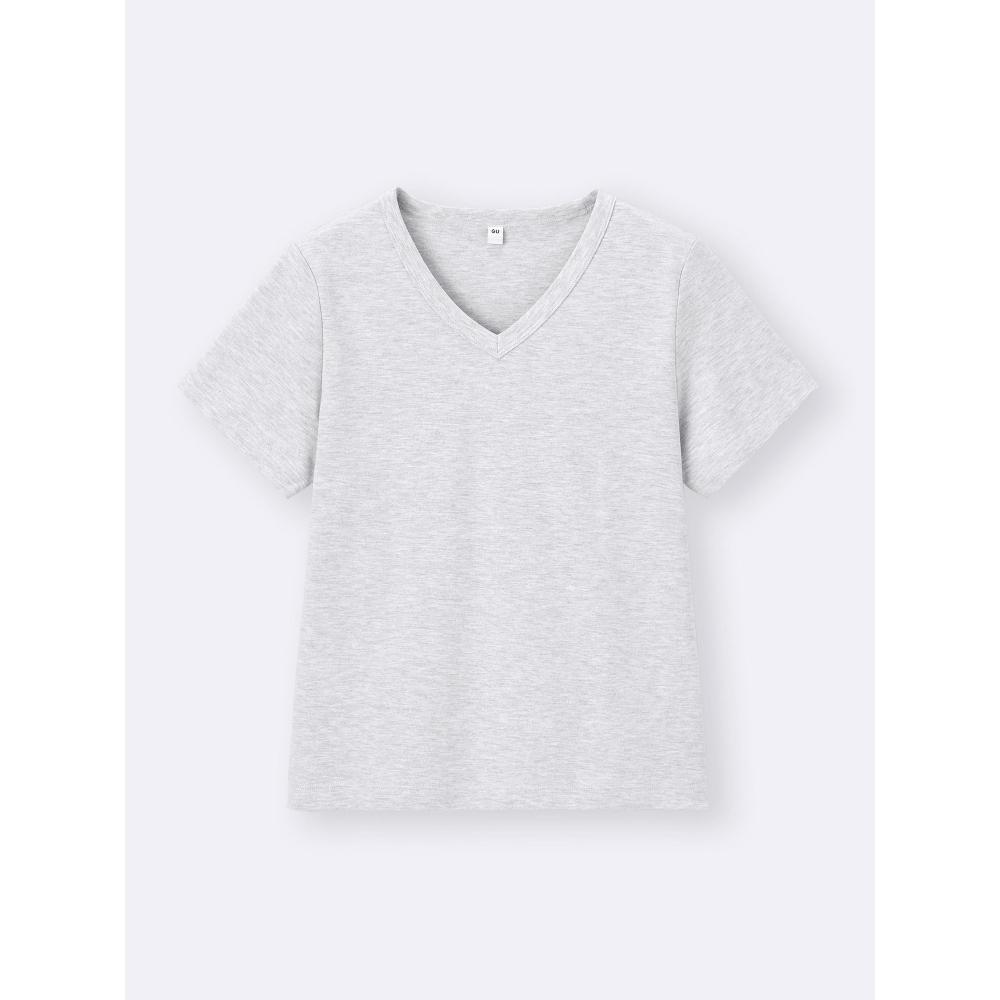 GU by Uniqlo Cotton Smooth V Neck T+ec