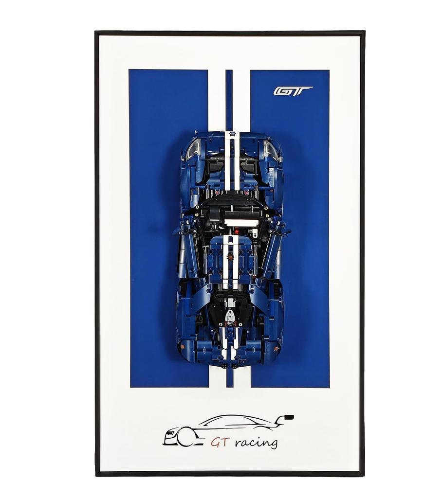 Display Wall Mount for LEGO Technic Ford GT 42154, Unique Decorative Metal Frame Display Wall Board for LEGO Car Wall Mount - Ideal Gift for LEGO