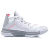 Li Ning Wowls Shock Absorbing Non-Slip Wear-Resistant Mid-Top Basketball Shoes Men Basketball Shoes White Gray ABBQ007-4