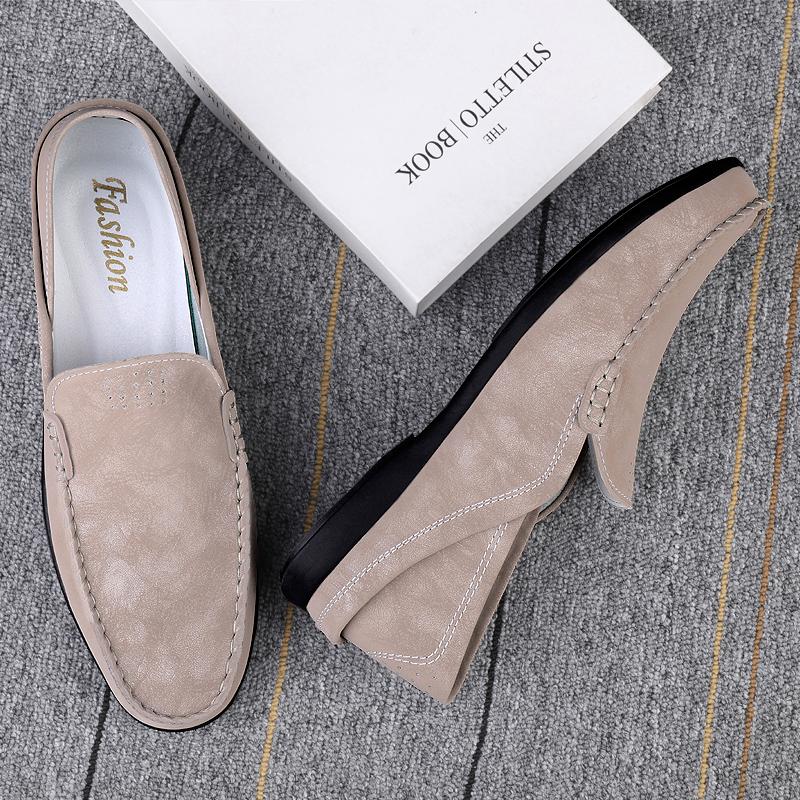 Обувь из коровьей кожи. Мужские лоферы. Удобная повседневная обувь. Мужская обувь для вождения. Мокасины. Мужская обувь на плоской подошве.