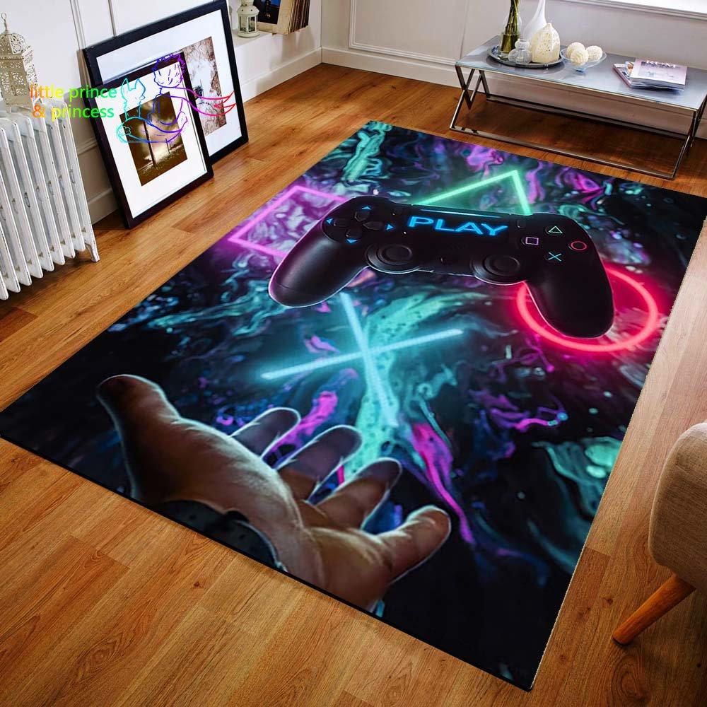 Геймерский контроллер, игровой ковер с 3D принтом для гостиной, коврики для кемпинга, противоскользящий коврик, коврик для йоги, подарок для мальчика