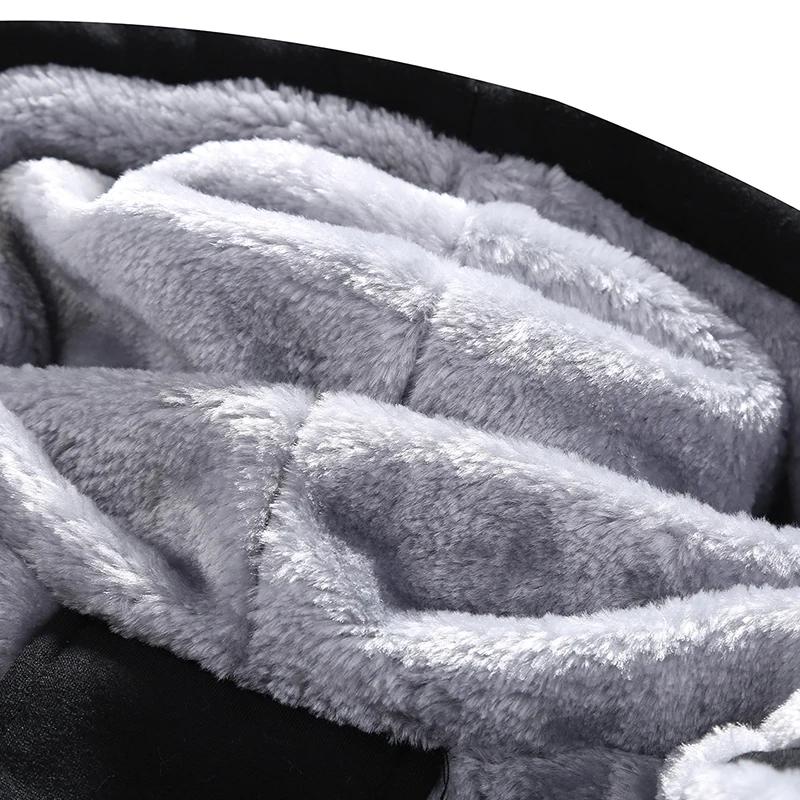 Зимний флисовый утепленный мужской спортивный костюм-двойка на молнии, худи, термокостюм, повседневный оверсайз спортивный костюм 4XL 5XL, забавный костюм