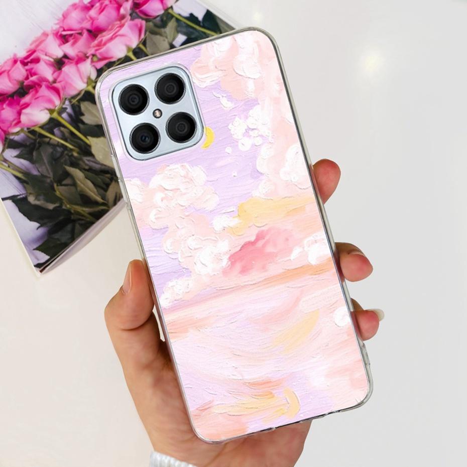 Красивый чехол с принтом для Honor X8 TFY-LX1 TFY-LX2 TFY-LX3 Мягкая задняя крышка из силикона TPU для чехлов телефона HonorX8 X 8 4G