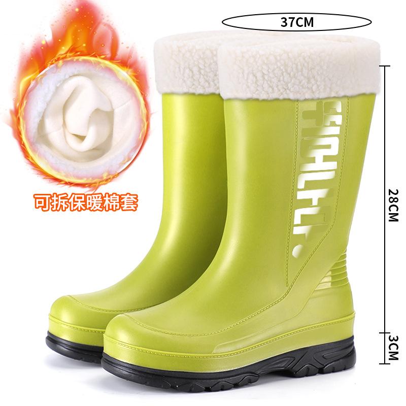 Новая модная женская дождевая обувь классические полусапоги женская обувь для воды нескользящая подошва женская резиновая обувь вейдерсы дождевые сапоги закрывают ноги водные сапоги