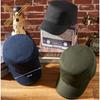 Retro Flat Top Baseball Hat for Men Women Big Size Sun Cap Adjustable Outdoor Visor Dailywear Solid Black 58-62cm