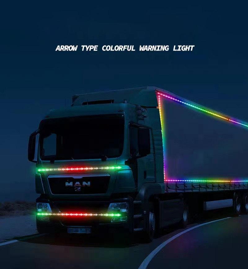 1/1.2/1.5/1.8/2/2.2/2.4M Auto RGB Chasing Strip LED Turn Signal Lamp for Truck Pickup Universal Rear Trailer Led Light