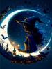 Fantasy Starry Sky Halloween Diamond Painting New Collection 2024 Witch Moon Magic Diy Full Drill Rhinestone Embroidery Arts Mosaic Cross Stitch Kits