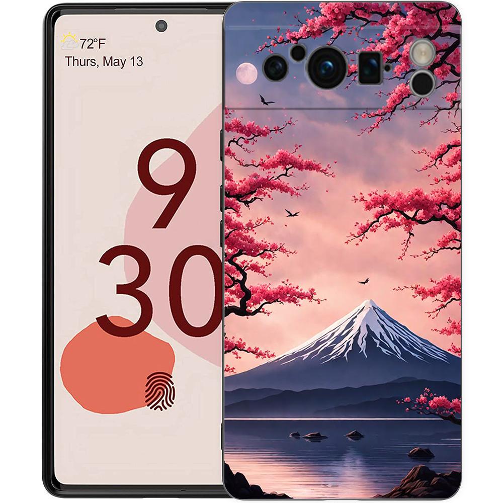 Япония Гора Фудзи Цветение сакуры Для Google Pixel 8 Pro Чехол для телефона Pixel 9 Pro XL TPU Чехол Pixel 8 Pro 8A 7A 7 6A 6 Pro Чехол