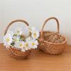 User Friendly Natural Wicker Basket Portable And Breathable Perfect For Picnics Outings And Home Storage Of Produce