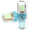 2Pcs T10 194 W5W Super Bright Lamp Silica COB LED Car License Plate Light Width Bulb Ice Blue DC 12V