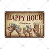 Retro Metal Plate Drink Tin Sign Funny Beer Wine Lover Vintage Metal Plaque for Bar Pub Club Kitchen Home Man Cave Wall Decor