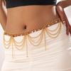 Silver Metal Body Chain Belt Body Jewelry Fashion Tassel Waistchain Beach Accessories