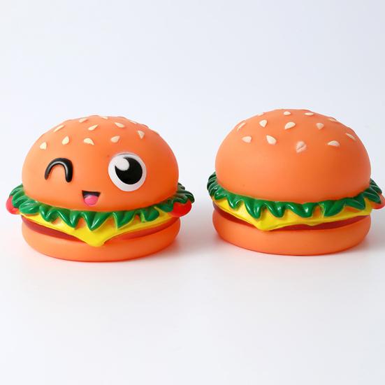 Игрушка для дрессировки собак, встроенный эхолот, яркое выражение лица, гамбургская форма, подарки для вечеринки, пищащая собака