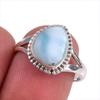 Кольцо в подарок из стерлингового серебра 925 пробы с драгоценным камнем Natural Republic Larimar S.7 v8K81