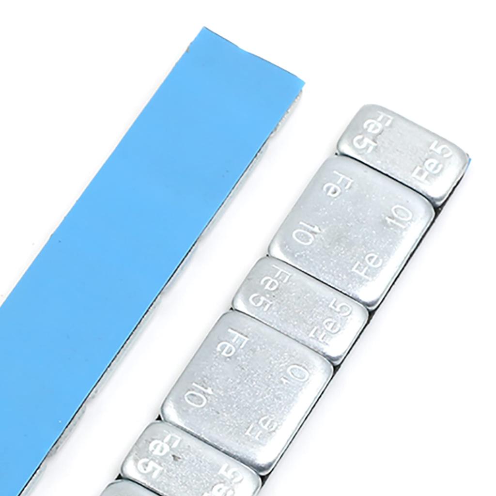 uxcell Клейкий пакет грузиков для балансировки колес для мотоциклов 2,1 унции 124 x 18 мм 5 шт.