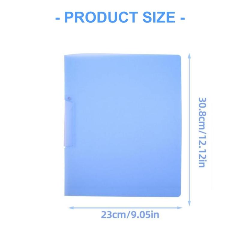 6Pcs File Sleeves Water Resistant Document Protector Folder with Rotating Clip Presentation Folder for Office 9x12Inch