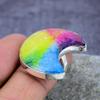 Rainbow Solar Quartz Gemstone 925 Sterling Silver Ring Jewelry Gift For Mom