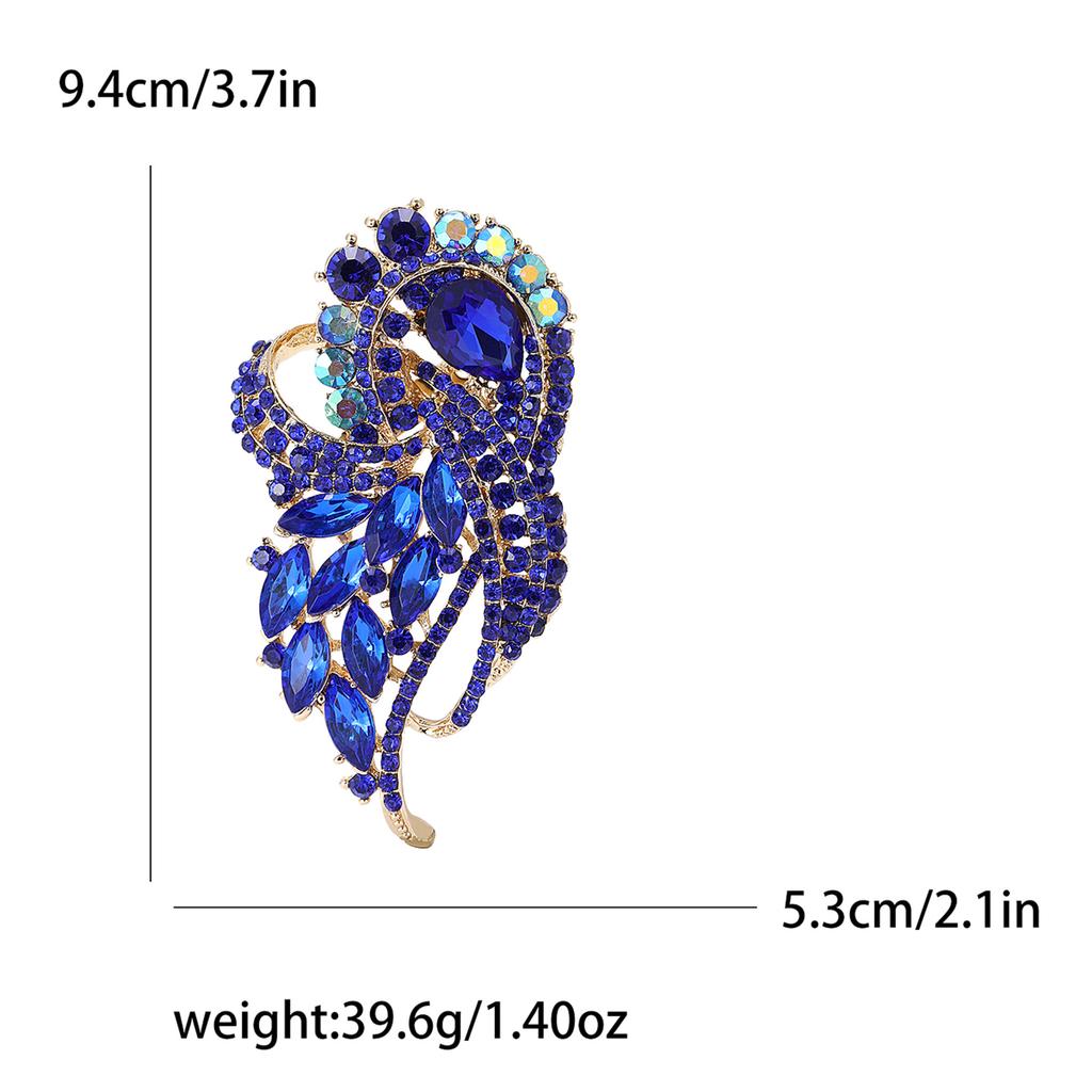 Vintage Style Flowers Cluster Brooch Pin Rhinestone Crystal Woman Corsage Party Gift Jewelry Accessories