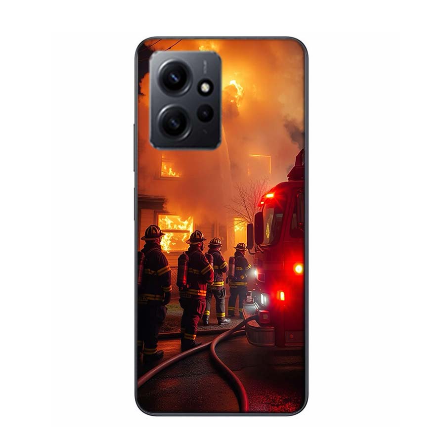 Firefighter Training Phone Case For Redmi Note 14 15 Pro 5G 13 12 Pro Plus 11 11T 11E 11S 10 Pro 10S 9 9S Cover Cell Clear TPU C