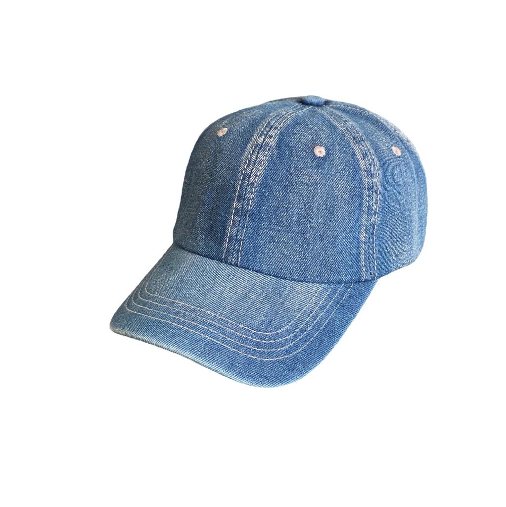 Джинсовая кепка Сезонная легкая кепка Повседневная бейсболка Женская универсальная закругленная шляпа от солнца Мужская модная большая окружность головы