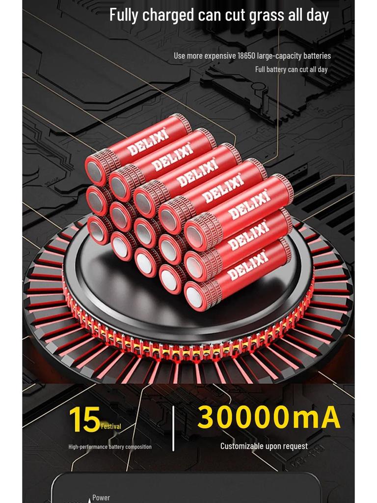 Аккумуляторная газонокосилка и ручной электрический триммер для травы
