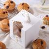 siawadeky Single Cupcake Boxes, Set of 50, with Clear Window, Mini Cake Boxes, Portable Cake Cup Boxes, Perfect for Weddings, Birthdays, Parties, Chri