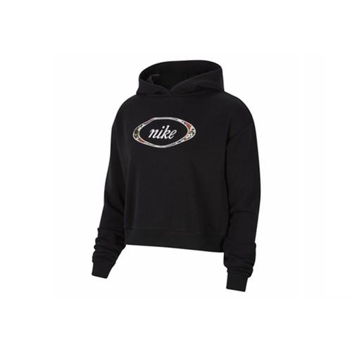 Nike Женский укороченный черный худи