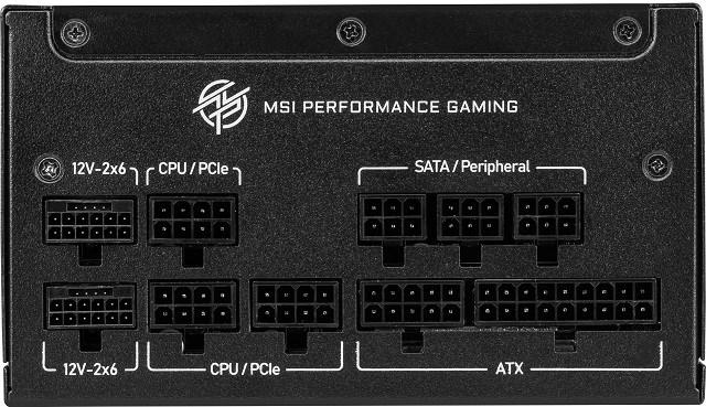 Msi Mpg A1250Gs 1250W Pcie5 80 Gold Power Supply