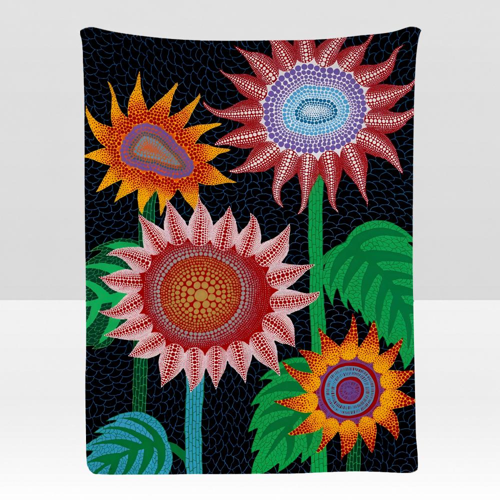 artist YYayoi KKusama Throw Soft Flannel Blanket for Bed Bedroom Sofa Picnic Throw Skinfriendly Breathable Gift Cover