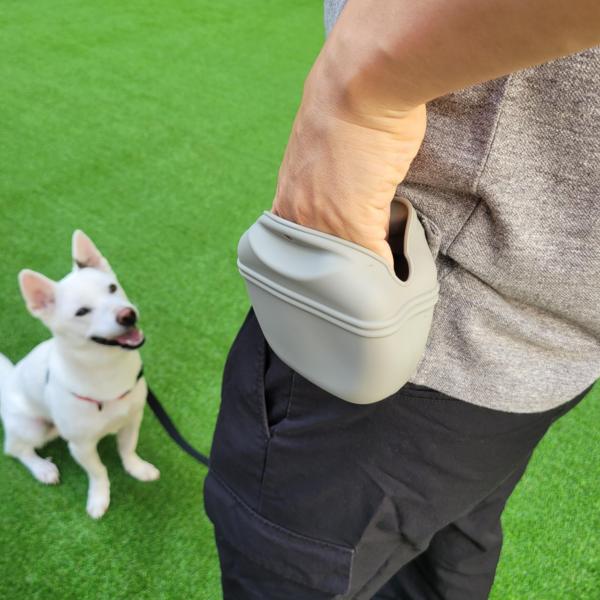 Сумка для лакомств Simba pet, силиконовая, для закусок, 1 шт., серая