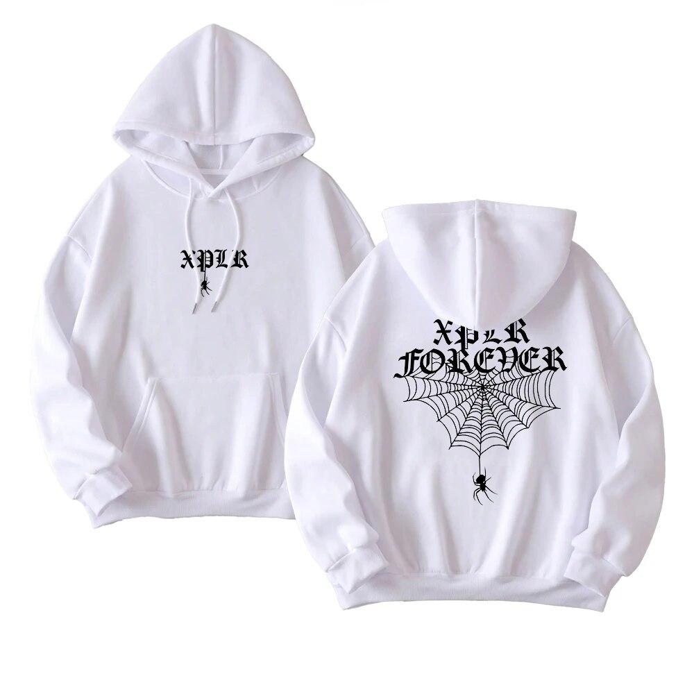 Толстовка унисексXPLR Hell Week Spider Merch, зимние толстовки с капюшоном, милая уличная одежда, с длинными рукавами, новый свитшот с логотипом Y2K