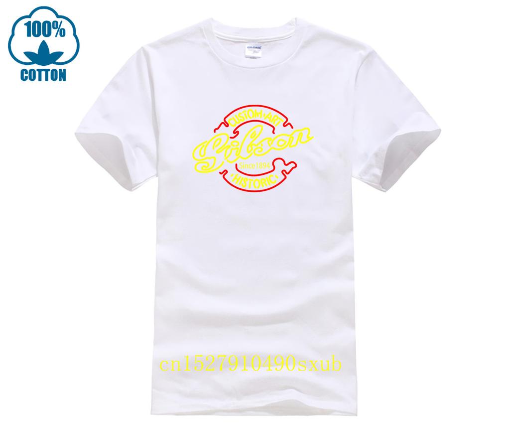 Men Tshirt Luxury Brand Gibson T Shirts Men Music Rock Man T Shirt Short Sleeve Tshirt Hip Hop Mens Tee Shirt Tops