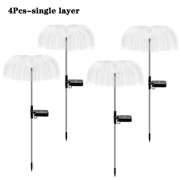 Солнечные светодиодные фонари в виде медуз, уличный садовый декор, светильник для газона, 7 смен цвета, водонепроницаемый патио, двор, декор для дорожки, солнечные цветы, лампа