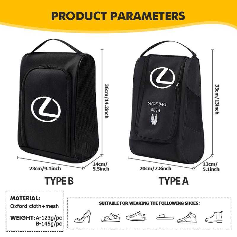 For Lexus Car Sneaker Organizers Travel Shoe Bag Storage Accessories UX250h RX450h RX300 GX470 CT200h RX400h NX300h RX350FP2