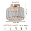 German Warehouse Low MOQ Modern Iron Fixtures Round Crystal Chandeliers Ceiling Lights  for Home Office