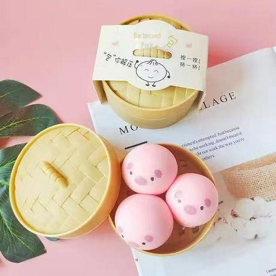 Популярная имитация булочек со свининой, приготовленных на гриле: Милые, мягкие игрушки для снятия стресса.