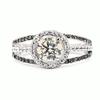 European and American style, minimalist rose gold cubic zirconia ring Creative three-ring alloy jewelry with diamond accents