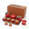 Jiakangming Red Ceramic Travel Tea Set