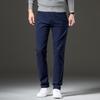 2024 Осень Мужские эластичные повседневные брюки, мужские плотные и удобные облегающие брюки маленького прямого покроя