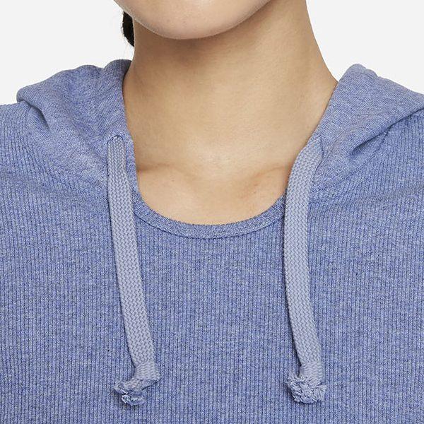 Nike Толстовки Женские Синие С Капюшоном Средней Посадки Обычные DD4639-493