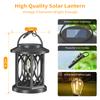 Solar Hanging Lanterns Garden Retro Solar Wall Light Outdoor Waterproof Solar Powered Light with Buld  Patio Yard Festival Decor