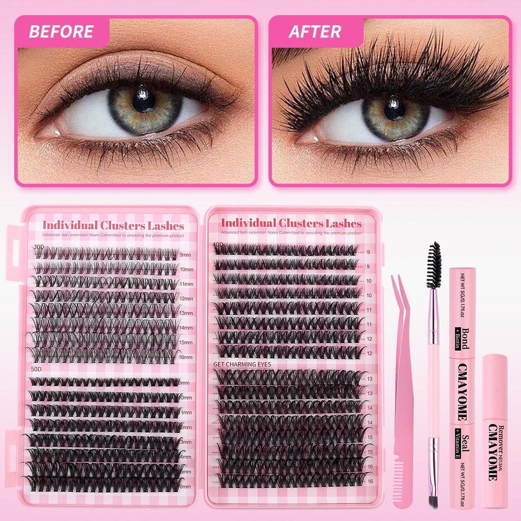 Diy Single Cluster Of Hair 640 Clusters Large Capacity Family Photo Eyelashes Book Single Cluster Mixed False Eyelashes