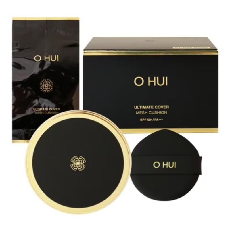 Ohui Ultimate Cover Mesh Cushion Foundation 13g + Refill 13g | Lightweight Full Coverage with Skincare Benefits
