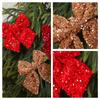 Soft Velvety Fabric Bowknot Christmas Tree Ornament For Mantels Wedding Festival Celebration Decoration