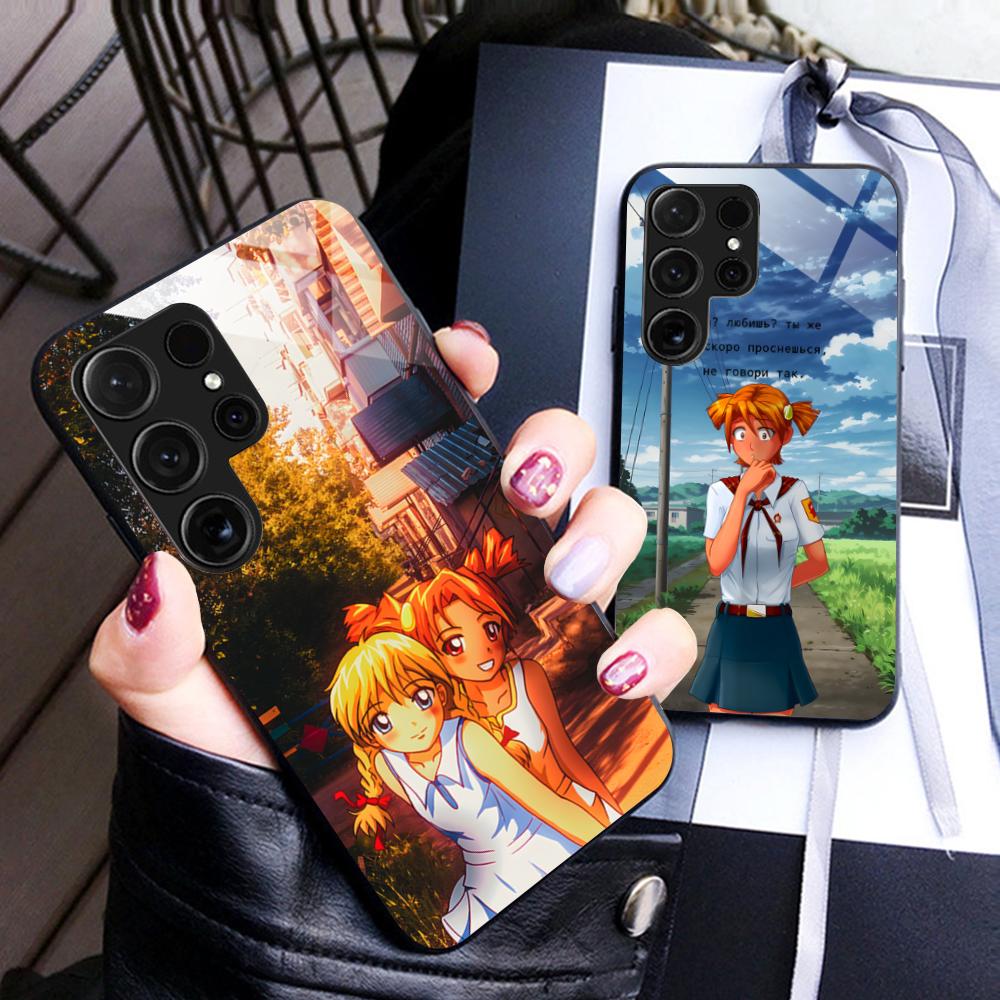 Вечное Лето Алиса Стеклянный Чехол для Мобильного Телефона для Samsung Galaxy S26 S25 S24 S23 S22 S21 S20 Note20 Plus FE Ultra Чехол