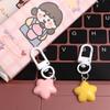 Stars Yellow Pink Stars Keychain Chubby Chubby Milk Yellow Star Keychain   Girls Gifts