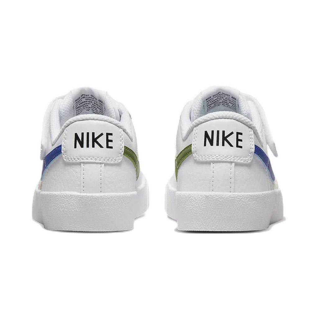 Nike Blazer Low 77 PS White Chlorophyll Medium Blue Kids Sneakers Black DA4075-109
