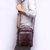 Top Layer Cowhide Crossbody Bag Men's Vertical Messenger Bag Business Leather Shoulder Bag