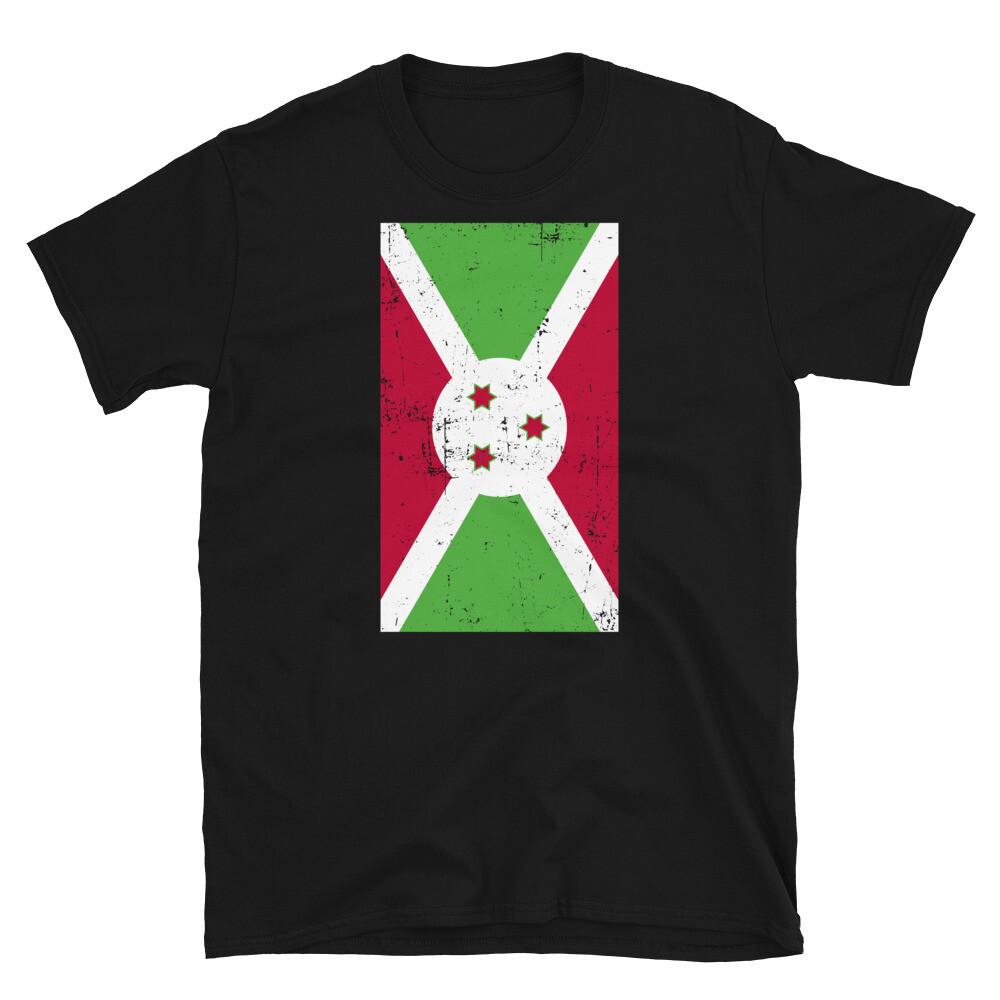 Republic of Burundi Africa Gitega Distressed Flag Short-Sleeve Unisex T-Shirt